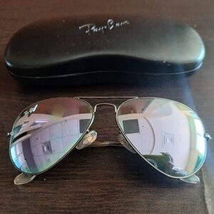 custom RAY-BAN gunmetal lilac flash sunglasses